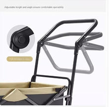 IRYZE Outdoor Utility Wagon Outdoor Folding Utility Wagon Heavy Garden Transporter Folding Camping Trailer Portable Shopping Cart Adjustable Handle Grocery Cart
