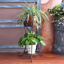 SIDUFHAOPKLL European Double-Layer Wrought Iron Flower Stand Pot Shelf Balcony Living Room Rack