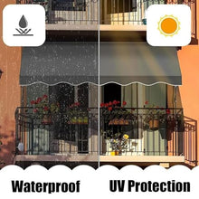 GJZDPMY Waterproof Tear-Resistant Replacement Fabric for Outdoor Awning - Sun Protection Awning Accessory 2X Material for Long-Lasting Use with Steering Wheel Ideal for Patios and Decks