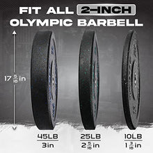 Yes4All 2-Inch Bumper Plate Olympic Rubber Weight Plate 250LB Plate Set
