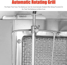 RESKIU Electric Vertical Rotisserie Machine, Gas Doner Kebab Gyro Grill Machine BBQ Vertical Broiler with Temperature Adjustment Switch, 360° Rotating Vertical Broiler Barbecue Oven,Silver-L