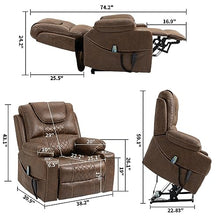 FANYE Electric Power Lift Chair with Massage and Heat Brown F