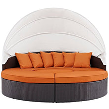 America Luxury - Outdoor Modern Urban Design Patio Canopy Daybed Sofa Orange