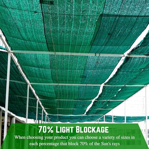 Farm Plastic Supply Green Shade Cloth 70% Mesh Fabric 24' x 150'