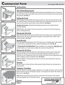Stegmeier Gunite Pool Coping Forms Commercial (Form Only)
