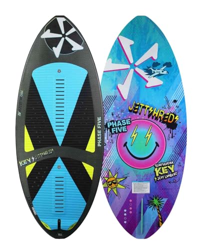 Phase Five Wakesurf Board Key JETT Shreds 46" Black/Blue/Yellow