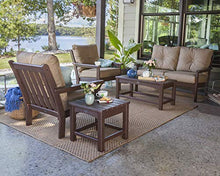 POLYWOOD® Vineyard Deep Seating Chair, Mahogany/Cast Ash