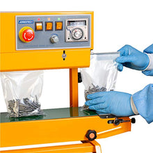 JORESTECH Industrial Continuous Band Sealer for Plastic & Laminated Bags CBS-630 Yellow