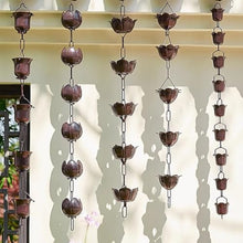 OGMOYT Rustproof Aluminum Rain Chain - Unique Garden Decoration, Easy Installation, Gutter Protection, Gorgeous Fountain Display, Rainwater Collector
