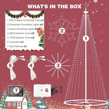 Curoee Christmas Light Show Set, 20ft Prelit Christmas Tree, Smart Snowflake Lights, LED Christmas Lights App Control & Music Sync for Party Wedding Christmas Decorations Gifts