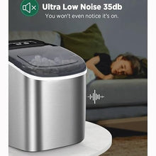 TEDILUVI Countertop Ice Maker Self-Cleaning Machine with Scoop and Basket Stainless Steel