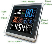 SHANBOYU Weather Station Wireless Indoor,Weather Forecast Station Thermometer Hygrometer,Color Display Digital Weather Stations has Humidity Gauge,Alarm Clocks,Adjustable Backlight