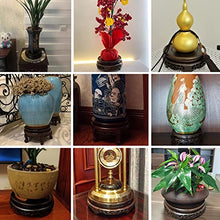 HGIYA Bonsai base Retro Crafts Wooden Display Stand Teapot Pedestal,Delicate Round Tiger Foot Ornament,Vase Containers Pots Plant