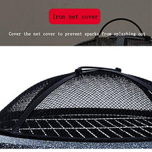 Outdoor Fire Pit Concrete Round and Wood Burning Fire Pit BBQ Grill Firepit Bowl Heaters with Grill Grate 3 in 1 Fireplace for Bonfire Barbecue in The Wild