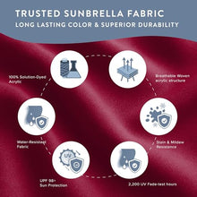 California Umbrella 12-Year Protection 7.5-Ft Outdoor Patio Umbrella, Sunbrella Fade-Resistant Fabric, Auto-Tilt, Heavy Duty Aluminum Frame, 8 Reinforced Ribs for Pool or Deck, Bronze Pole, Jockey Red