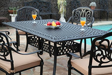 DOGNNAK Elisabeth Collection 7-Piece Patio Dining Set Black Brown
