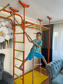 Bocahero Indoor Playground Swedish Ladder Climbing Wall Blue