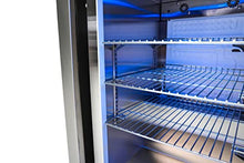Mont Alpi Premium 27"H x 18.5"D x 17.5"D Stainless Steel All Weather Outdoor Refrigerator 2.7 cu. ft. Glass Door Fridge with Temperature Control + Lockable Door + Adjustable Shelves + Blue Lighting