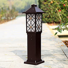 ZEELYDE Post Lights Outdoor,Outdoor Waterproof Garden Light Metal Glass Lampshade Floor Lamp Villa Landscape Community Decoration Aisle Lawn Light Night Terrace Lighting Lighting Fixtures