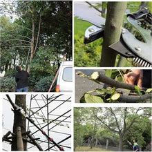 12FT-24FT Extendable Tree Pruner,Branches Trimmer Set Garden Tools,with Sharp Saw Blades and Scissor,Tree Pole Pruner Cutting for Palms and Shrubs(3.6M (12FT))