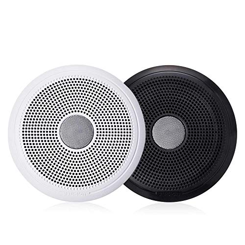 Fusion Entertainment Marine Receiver with 2 Pairs of XS-F65CWB 6.5" Coax Speakers Black and White