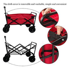 PUCNHZYNW Handcart, Folding Garden Trolley Cart Heavy Duty Wagon Multi-Function Shopping Cart for Outdoor Camping Photography Pull Truck, Load 100Kg/Grey