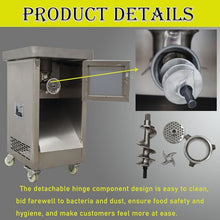 HQHAOTWU Electric Meat Grinder Stainless Steel Commercial 2200W Silver