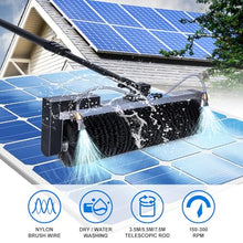 TGBHM Outdoor Solar Panel Cleaning Kit - 60Cm Rotating Brush, Telescopic Pole, 10M Hose, 2 Power Supply Options, 5.5M/18Ft Mains Version - Efficient Outdoor Cleaning Solution,5.5M/18Ft-Version