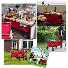 5sssallefaa Folding Wagon Garden Cart Red 105x43x85cm