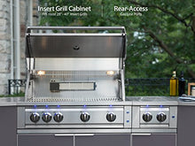 NewAge Products Classic Series 4PC Aluminum Slate Gray Modular Outdoor Kitchen Set - 24" D x 97" W x 35.5" H