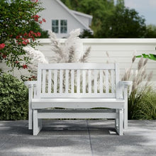 Wildridge Classic Mission Glider Outdoor Weather Resistant Recycled HDPE White