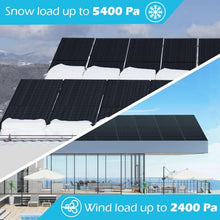 SUNGOLDPOWER 2pcs 370W Solar Panels Monocrystalline, Grade A Solar Cell, Waterproof IP68, High Efficiency Solar Panel On/Off Grid Supplies for Charging Station, Household, Marine, RV, Tiny House,Black