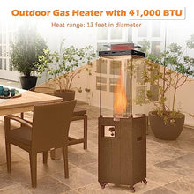 Tangkula 41,000 BTU Propane Patio Heater with Waterproof Cover (Black)