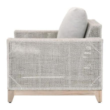 Essentials For Living Woven Tropez Fabric Outdoor Sofa Chair in Gray
