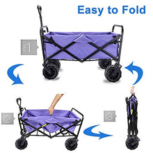 Camping cart, Garden Transport Trolley Folding Camping with Lining4-Wheel