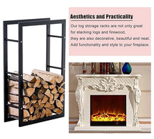 DOIBG Firewood Rack, Firewood Rack 2 Ft Firewood Rack for Outdoor Indoor Fireplace, Heavy Duty Log Holder for Fire Pit/Wood Storage, Wood Pile Logs Lumber Stacker Stand,