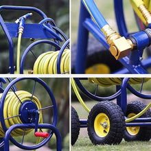 Household Car Wash Cleaning Hose Storage Rack, Outdoor Large Garden Hose Reel Cart with Wheels, Agriculture Irrigation Cart with Hose, Industrial Style Decoration Affordable Home Hose Set ( Color : 80