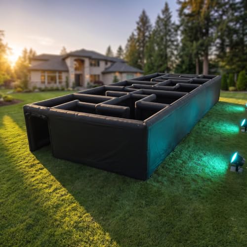 Giant Inflatable Black Maze Halloween Haunted House 11x4x2m