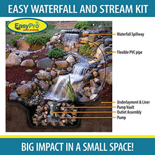 EasyPro Pond Products Pro-Series Just-A-Falls Waterfall Kit with 34" Spillway and 11' Stream Black