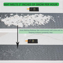 Snow Melting Mats for Entrances, Roof Snow De-Icing Kit Heated Outdoor Mats Non-Slip Snow Melting Mats for Winter Snow Removal (Color : Black, Size : 24 x 36 in/60.96x91.44cm)