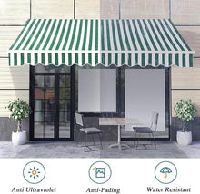 WZUOPG Manual Retractable Awning Door Window Awning Shelter Outdoor Canopy Home Deck Canopy with Manual Crank Handle（Frame Included ）