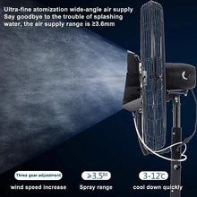 GAZOGJ Misting Fans for Outside, Industrial Pedestal Fan, Cooling Misters Features, 3-Speed/42L Water Tank, One-Touch Shaking Head, 4 Wheels, for Industrial, Commercial, Re