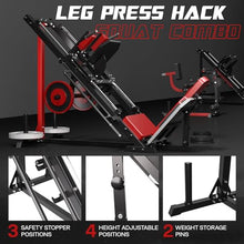 Mappding Leg Press Machine Hack Squat Equipment with Red Cushion