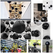 mirror finish garden ball,gazing balls, Black Gazing Ball,Decorative Balls for Home Garden Christmas Decoration,Ceiling Shopping Mall Window Ornament Hollow Ball (Color : Black) ( Color : Black , Siz