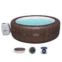 Bestway SaluSpa Sun Shade Canopy & St. Mortiz Inflatable Hot Tub Brown