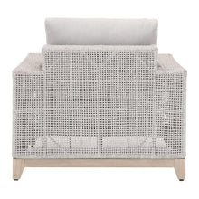 Essentials For Living Woven Tropez Fabric Outdoor Sofa Chair in Gray