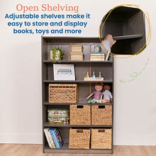ECR4Kids Classic Bookcase 60in Adjustable Shelves Grey Wash