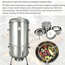 Drum Smoker and Grill, BBQ Charcoal Smoker Grill with Thermometer