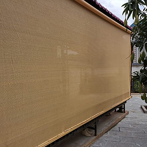 WYBB Shade Cloth Beige Lightweight Shade Cloth Panels, Outdoor Patio Shade Netting Mesh Fabric, for Balcony/Courtyard/Carport/Playground, 90% UV Protection & Dustproof (Size : 6m x 7m)