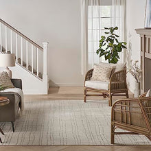 Nourison Andes Abstract Area Rug 9' x 12' Ivory Grey